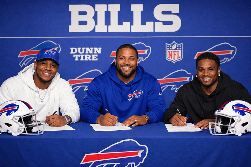 Bills Unveil Three First-Round Superstars with Combined $119 Million in Contracts as Starting Lineup Pieces at Monday Morning Press Conference